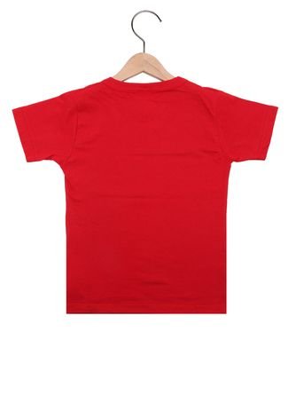 Camiseta Elian Manga Curta Menino Vermelha
