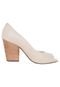 Peep Toe Loucos e Santos Salto Grosso Off-White - Marca Loucos e Santos