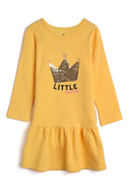 Vestido Hering Kids Infantil Little Queen Amarelo - Marca Hering Kids