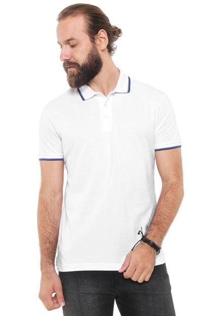 Camisa Polo Ellus Reta Frisos Classic Branca - Marca Ellus