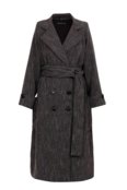 Maxi Coat Montreal Transpassado Tweed Conigli Cinza - Marca CONIGLI DESIGN