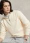 Blusa de Moletom Fechada Polo Ralph Lauren Zíper Bege - Marca Polo Ralph Lauren
