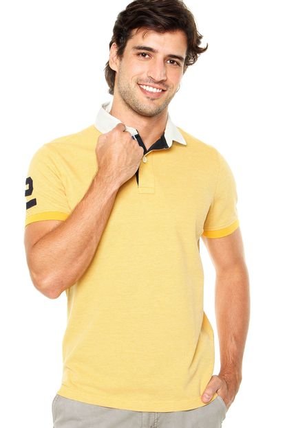 Camisa Polo Tommy Hilfiger Gola Amarela - Marca Tommy Hilfiger