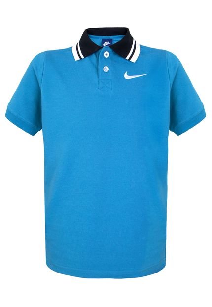 Camisa Polo Nike Sportswear Club Pique Yth Azul - Marca Nike Sportswear