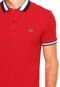 Camisa Polo Lacoste Logo Vermelha/Azul/Branca - Marca Lacoste