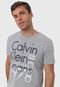 Camiseta Calvin Klein Jeans Lettering Cinza - Marca Calvin Klein Jeans