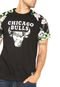 Camiseta New Era Floral Happy Bulls Preta - Marca New Era