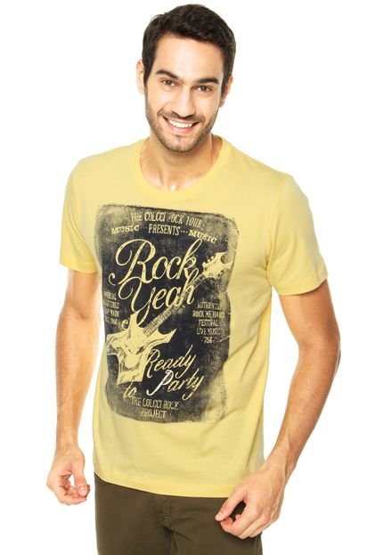 Camiseta Colcci Rock Yeah Amarela - Marca Colcci