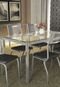 Conjunto Mesa Reno com 6 Cadeiras Munique Preto e Cromado Kappesberg Crome - Marca Kappesberg