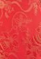Toalha de Mesa Karsten Natal Golden Fitas 175x220cm Vermelha - Marca Karsten