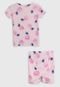 Pijama Infantil GAP Curto Full Print Rosa - Marca GAP