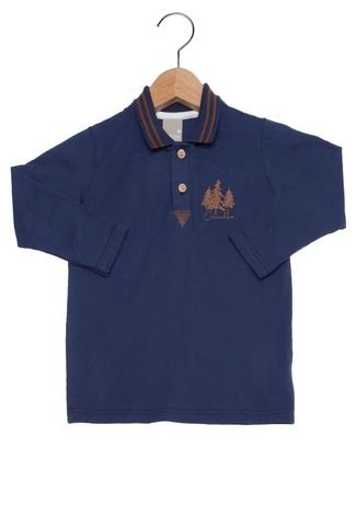 Camiseta Carinhoso Logo Infantil Azul