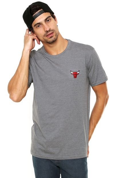 Camiseta New Era Chicago Bulls Nba Cinza - Marca New Era