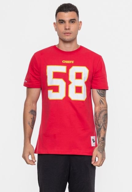 Camiseta Mitchell & Ness NFL Kansas City Chiefs Derrick Thomas Vermelha Carmim - Marca Mitchell & Ness