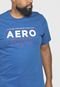 Camiseta Aeropostale Plus Size Lettering Azul - Marca Aeropostale