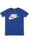 Camiseta Nike Menino Frontal Azul - Marca Nike