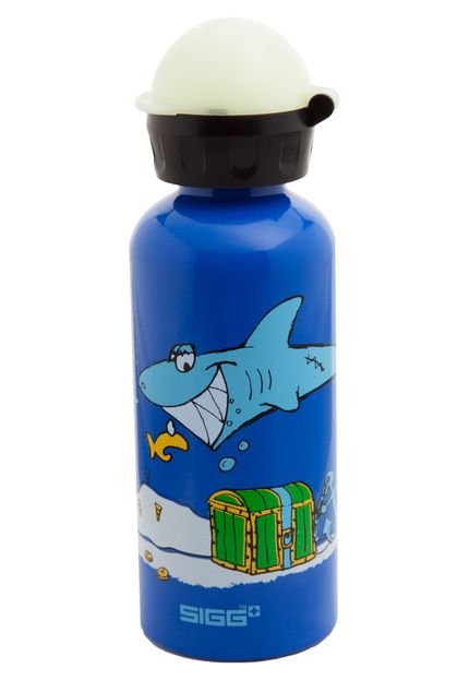 Squeeze Sigg Shark Glow In The Dark 0.4 L Azul - Marca Sigg