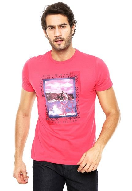 Camiseta Enfim Estampada Rosa - Marca Enfim