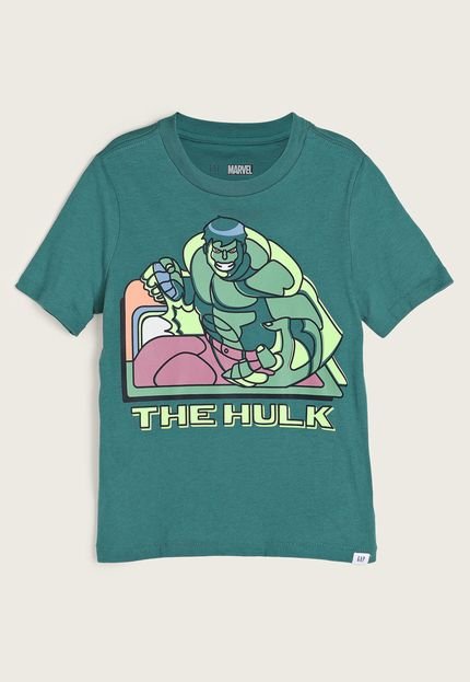 Camiseta Infantil GAP Hulk Verde - Marca GAP