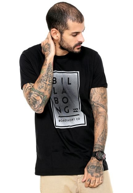 Camiseta Billabong Stacked Up Preta - Marca Billabong