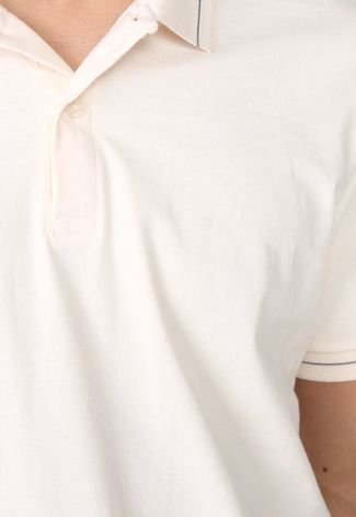 Camisa Polo Forum Reta Frisos Off-White