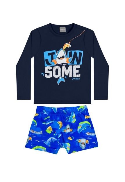 Conjunto de Praia Infantil para Meninos Quimby Azul - Marca Quimby