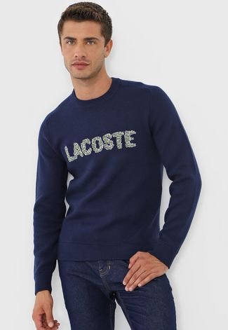 Suéter Lacoste Logo Azul-Marinho