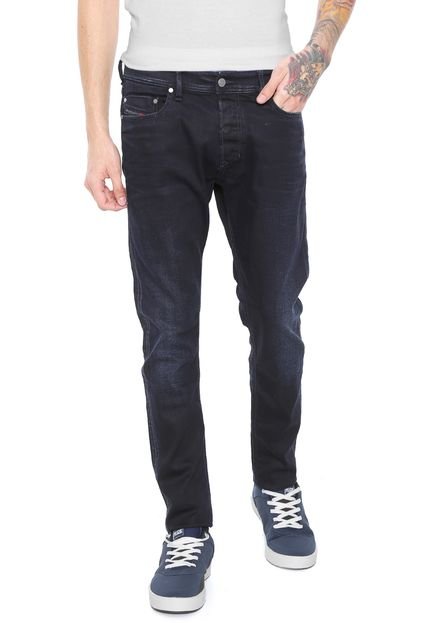 Calça Jeans Diesel Skinny Estonada Azul-marinho - Marca Diesel