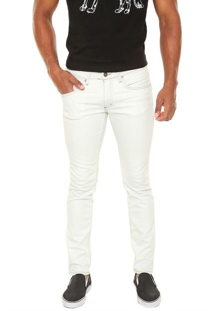 Calça Jeans Calvin Klein Jeans Super Skinny Delavê Branca - Marca Calvin Klein Jeans