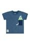 Camiseta Radical Shark para Bebê Menino Quimby Azul Marinho - Marca Quimby
