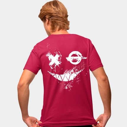 Camisa Camiseta Genuine Grit Masculina Estampada Algodão 30.1 Smiley - P - Bordo - Marca Genuine