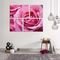 Conjunto de 4 Telas Wevans Decorativas em Canvas 83x103 Flor Rosa Multicolorido - Marca Wevans