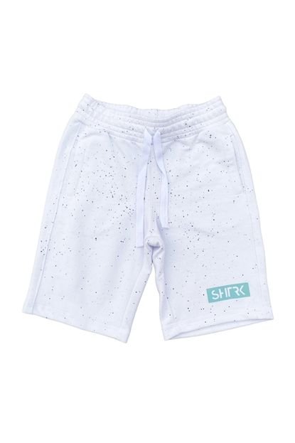 Bermuda de Moletom Shatark Flakes Infantil - Branco - Marca Shatark