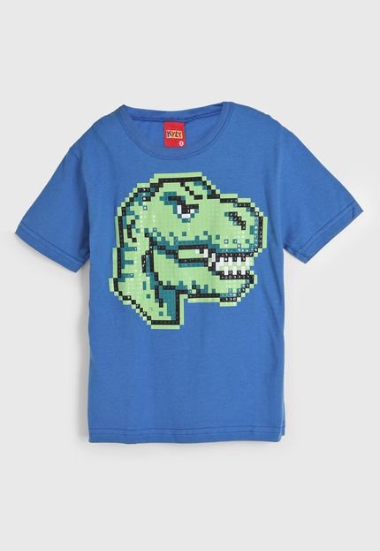 Camiseta Infantil Milon Dinossauro Azul - Marca Milon