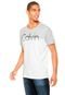 Camiseta Calvin Klein Jeans Recortes Cinza/Branco - Marca Calvin Klein Jeans
