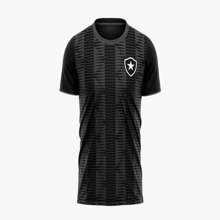 Camiseta Botafogo Braziline Stripes Infantil - Preto/Cinza - Marca braziline