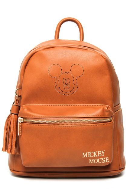 Mochila Mickey Mouse Pequena Tassel Caramelo - Marca Mickey Mouse