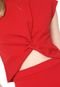 Blusa Cropped AMBER Torção Vermelha - Marca AMBER