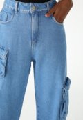 Calça Jeans Sawary Cargo Lisa Azul - Marca Sawary