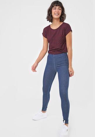 Legging Malwee Efeito Jeans Azul - Compre Agora