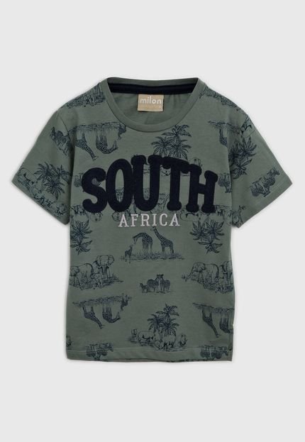 Camiseta Milon Infantil Africa Verde - Marca Milon