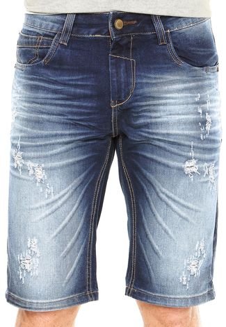 Bermuda Jeans Sawary Estonada Azul