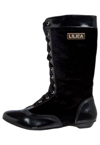 Bota Lilica Ripilica Roqueira Infantil Preta - Compre Agora