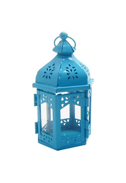 Lanterna Urban Marroquina Hexagonal Azul - Marca Urban