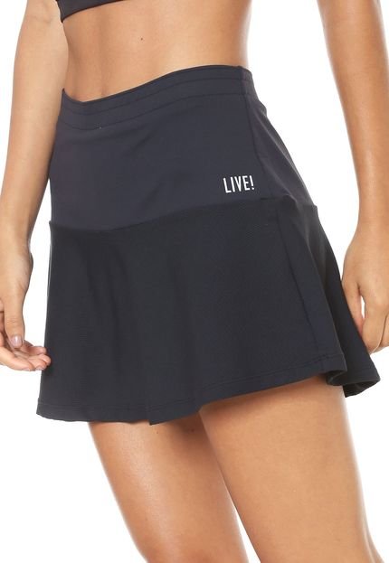 Short-saia Live! Babado Preto - Marca Live!