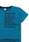 Camiseta Infantil Continente Azul - Marca VIDA COSTEIRA