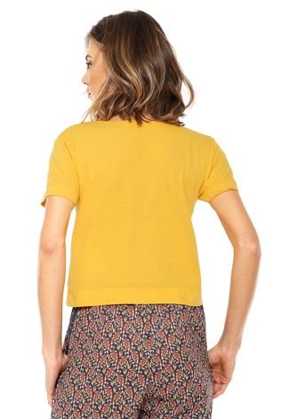 Camiseta Cropped Cantão Básica  Amarela