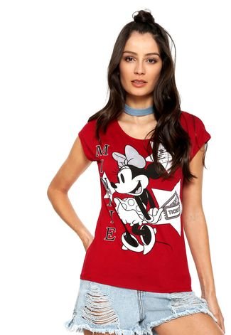 Blusa Cativa Disney Estampada Vermelha
