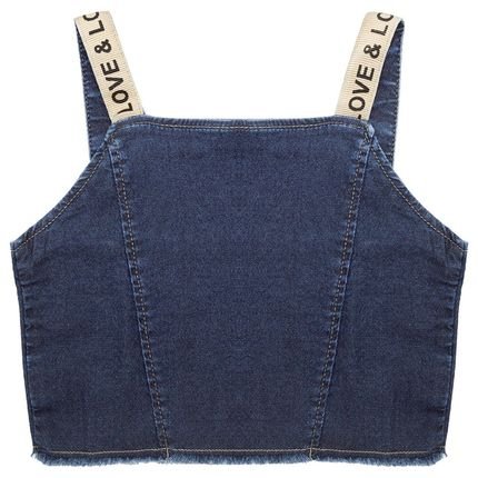 Blusa Juvenil Look Jeans Cropped Jeans Moletom - Marca Look Jeans