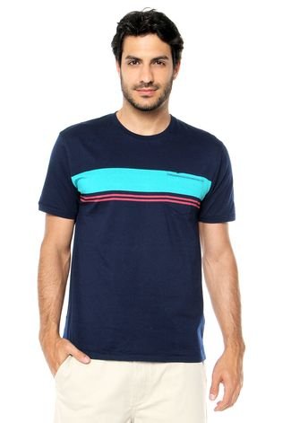 Camiseta Yacht Master Listras Azul-Marinho